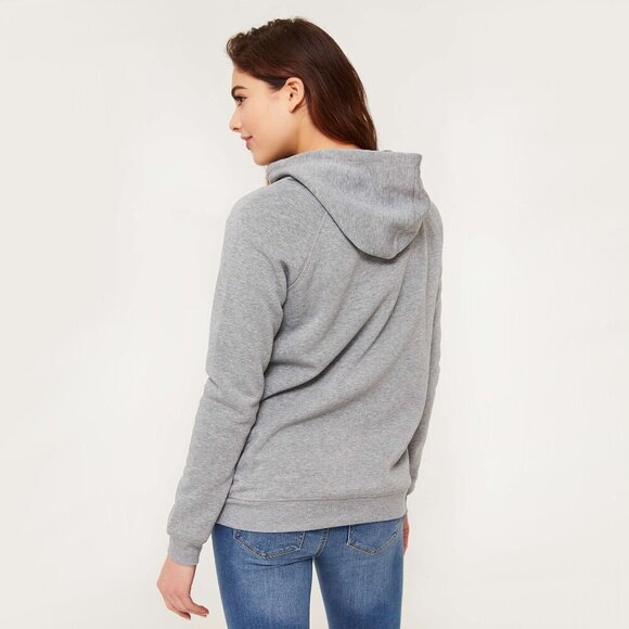 NWT Ardene grey “Too Glam" graphic print hooded sweatshirt, S - Picture 2 of 11